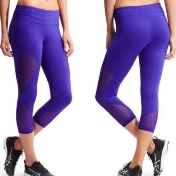 Athleta Mesh Solar Leggings tall size small gym workout - Picture 1 of 14